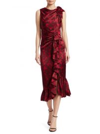 Cinq  a Sept Nannon Asymmetric Silk Floral Print Sheath Dress at Saks Fifth Avenue